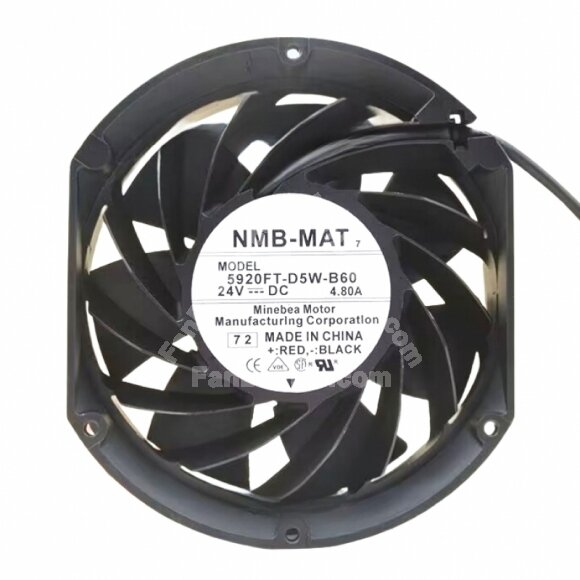 NMB-MAT 5920FT-D5W-B60 DC 24V 4.80A 2 Wires / 3 Wires / 4 Wires Axial Cooling Fan