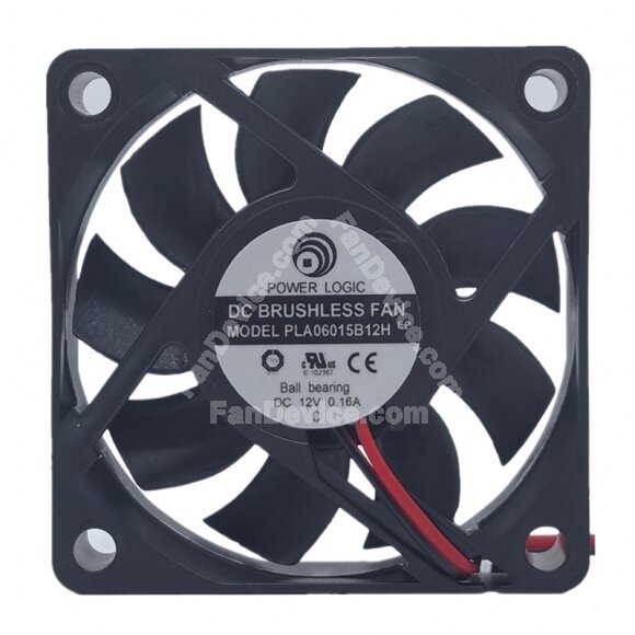 Power Logic PLA06015B12H DC 12V 0.16A 6015 Axial Brushless Ball Bearing Cooling Fan