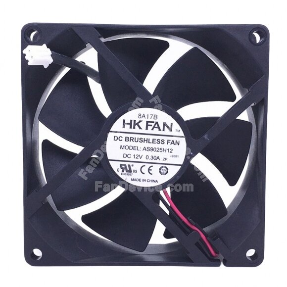 HK FAN AS9025H12 DC 12V 0.30A 9225 Axial Brushless Cooling Fan