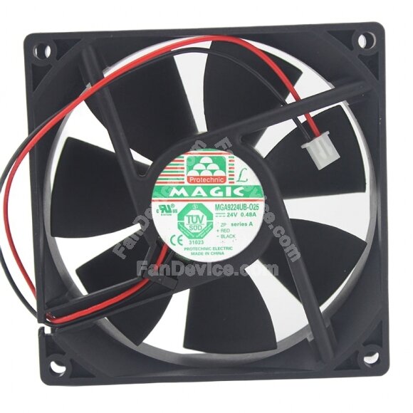 MAGIC MGA9224UB-O25 DC 24V 0.48A 9225 Axial Cooling Fan