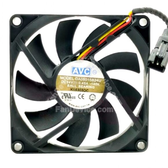 AVC DA08015B24U DC 24V 0.45A 8015 Axial Ball Bearing Cooling Fan