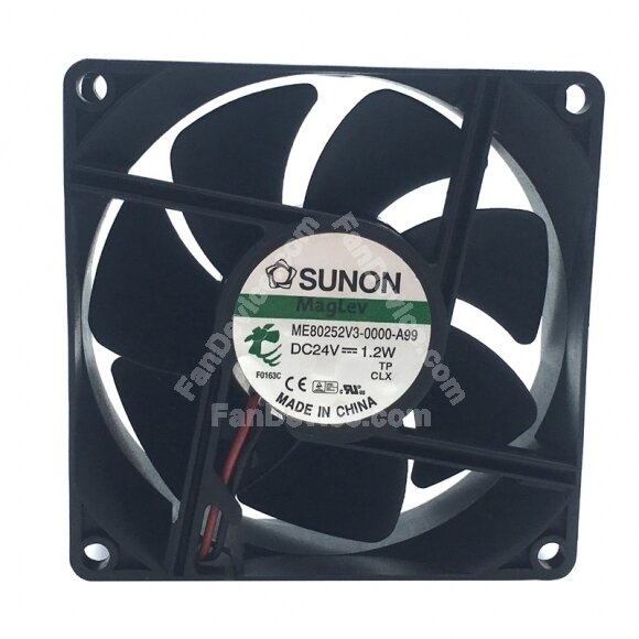 Sunon ME80252V3-0000-A99 DC 24V 1.2W 2 Wires Axial Cooling Fan