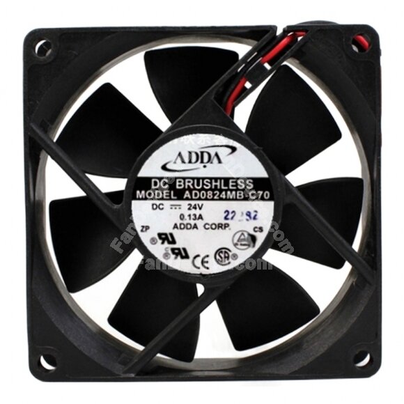 ADDA AD0824MB-C70 DC 24V 0.13A 8020 Axial Brushless Cooling Fan