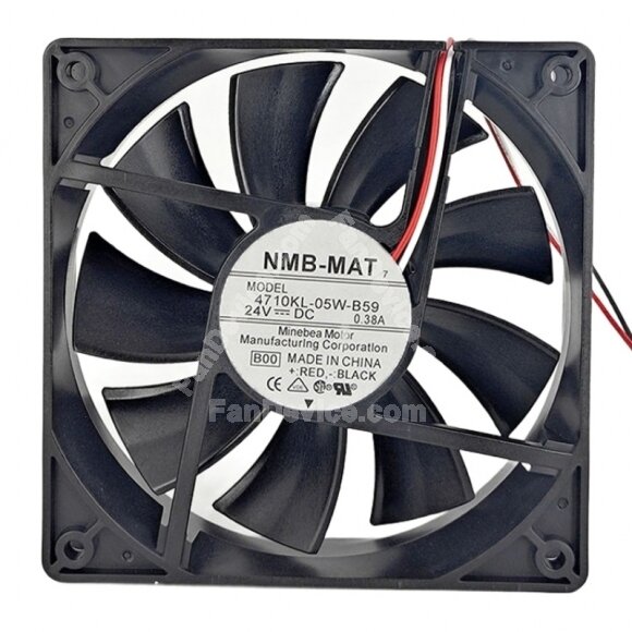 NMB-MAT 4710KL-05W-B59 DC 24V 0.38A 12025 Axial Cooling Fan