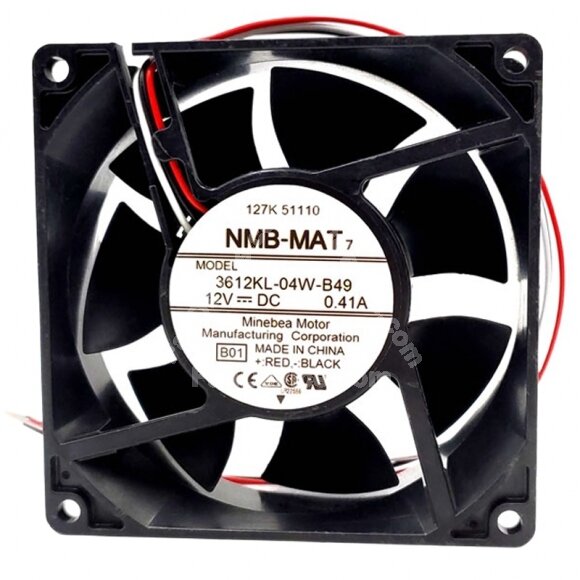 NMB-MAT 3612KL-04W-B49 DC 12V 0.41A 9032 Axial Cooling Fan