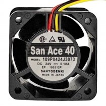 Sanyo Denki San Ace 40 109P0424J3073 DC 24V 0.18A 4028 Axial Cooling Fan