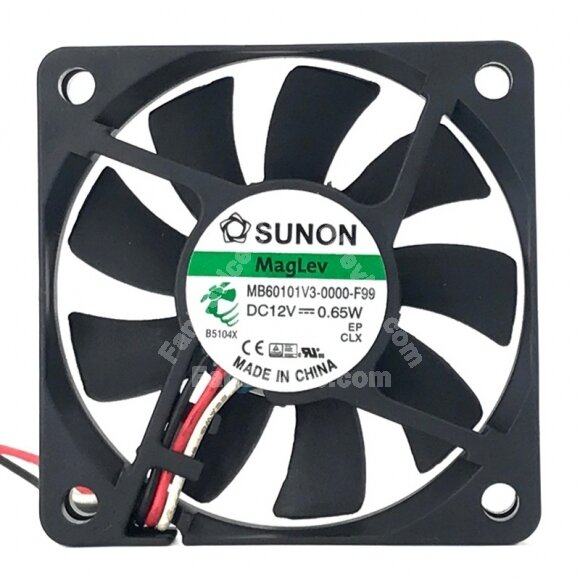 Sunon MB60101V3-0000-F99 DC 12V 0.65W 6010 Axial Cooling Fan