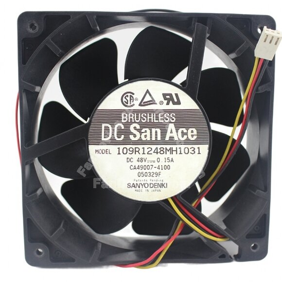 Sanyo Denki 109R1248MH1031 DC 48V 0.15A 12038 Axial Brushless Cooling Fan