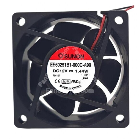 Sunon EE60251B1-000C-A99 DC 12V 1.44W 6025 Axial Cooling Fan