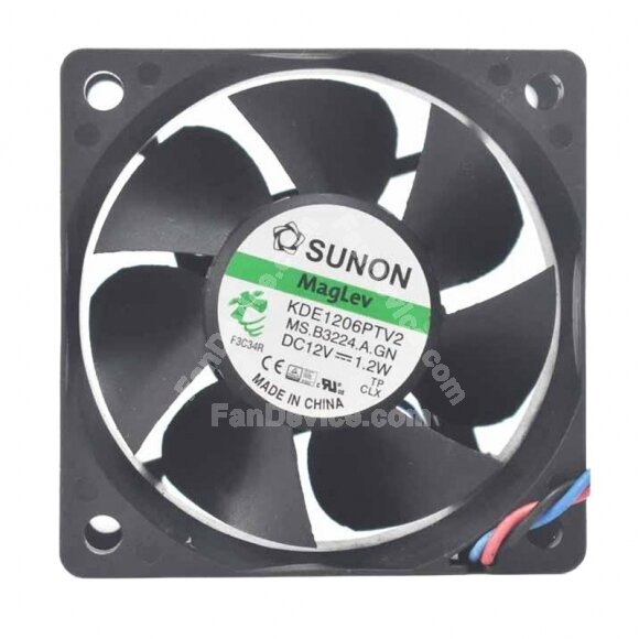 Sunon Maglev KDE1206PTV2 MS.B3224.A.GN DC 12V 1.2W 6025 Axial Cooling Fan