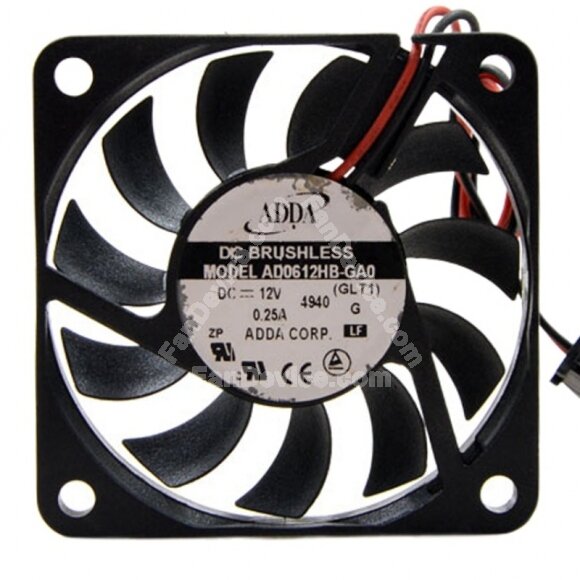 ADDA AD0612HB-GA0 DC 12V 0.25A 6010 Axial Brushless Cooling Fan