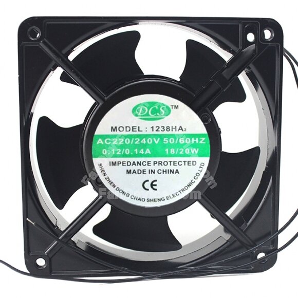 DCS 1238HA2 AC 220/240V 0.12/0.14A 18/20W 12038 Axial Cooling Fan