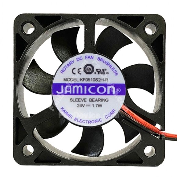 JAMICON KF0510S2H-R DC 24V 1.7W 5010 Sleeve Bearing Axial Cooling Fan