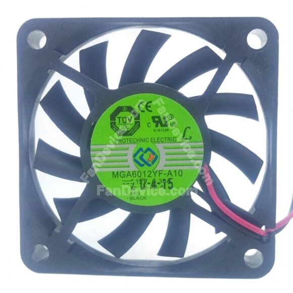 Protechnic MGA6012YF-A10 DC 12V 0.30A 6010 Axial Cooling Fan