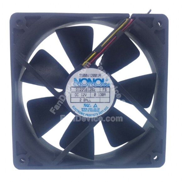 NONOI G1225S12B2 DC 12V 0.13A 12025 Ball Bearing Axial Cooling Fan