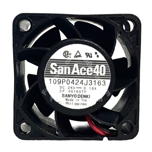Sanyo Denki 109P0424J3163 DC 24V 0.18A 4028 Axial Cooling Fan