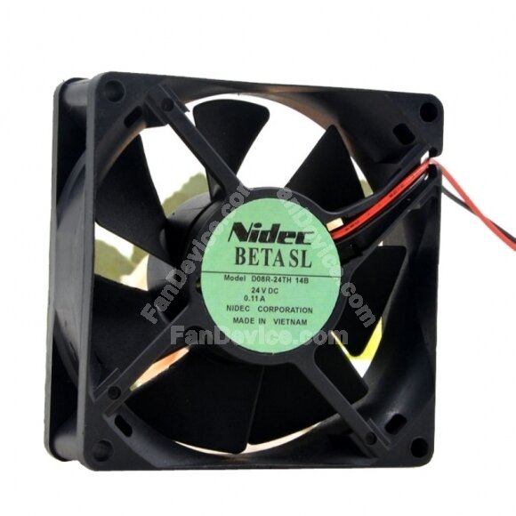 Nidec D08R-24TH 14B DC 24V 0.11A 2 Wires / 3 Wires Axial Cooling Fan
