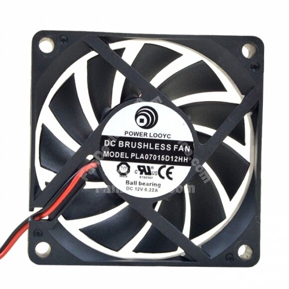 Power Logic PLA07015D12HH DC 12V 0.22A 2 Wires Axial Cooling Fan