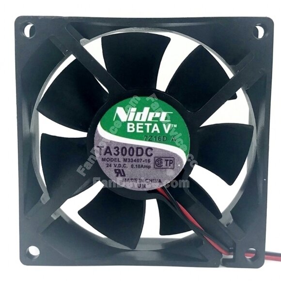 Nidec TA300DC M33407-16 DC 24V 0.18A 2 Wires / 3 Wires Axial Cooling Fan