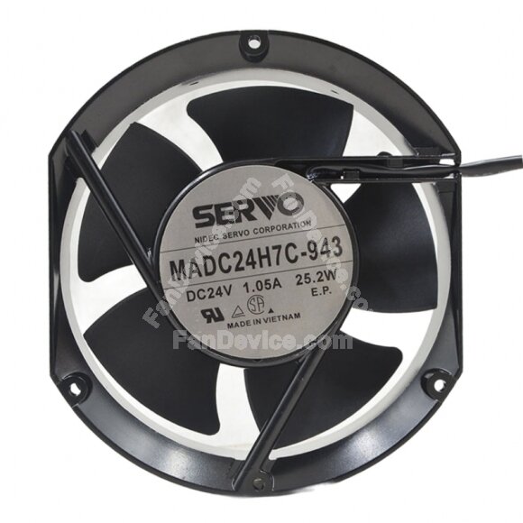 Servo MADC24H7C-943 DC 24V 1.05A 25.2W 2 Wires Axial Cooling Fan
