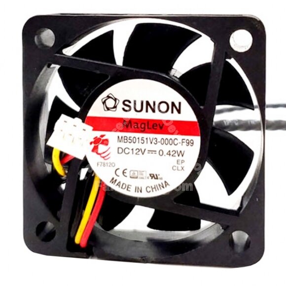 Sunon Maglev MB50151V3-000C-F99 DC 12V 0.42W 5015 Axial Cooling Fan