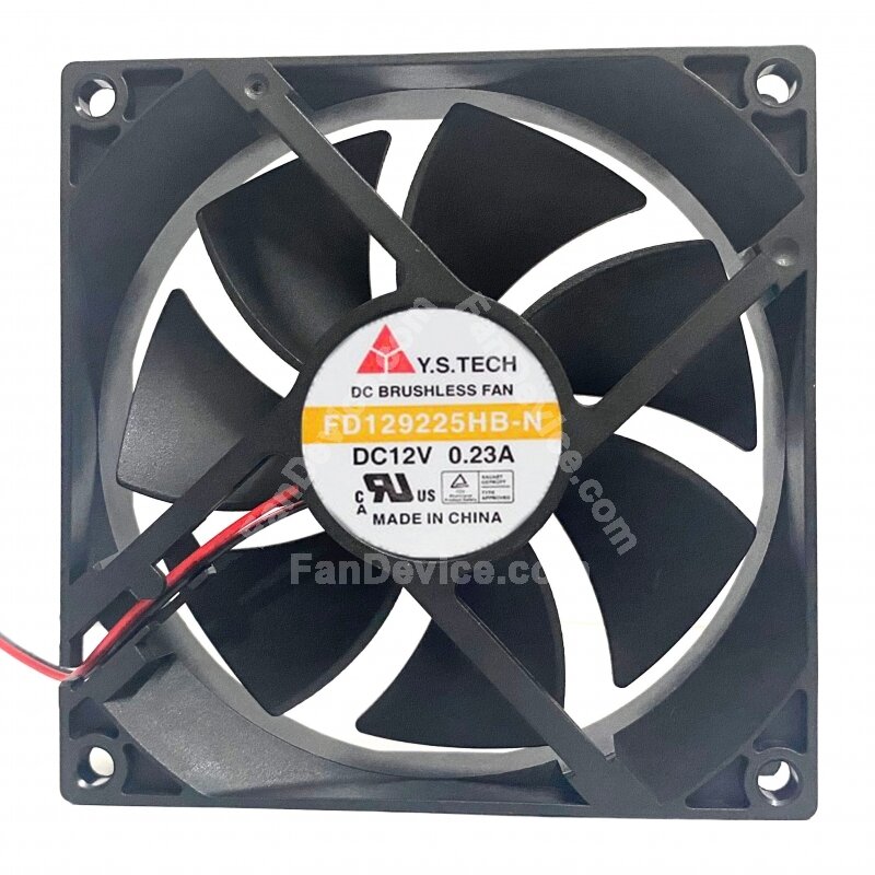 Y.S.TECH 8025 12V 0.23A KM128025HB 2-Pin Cabinet Cooling Fan – Copper Heatsink, Computer Case