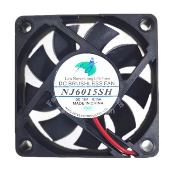 NJ6015SH DC Brushless 18V 0.15A 6015 Axial Cooling Fan