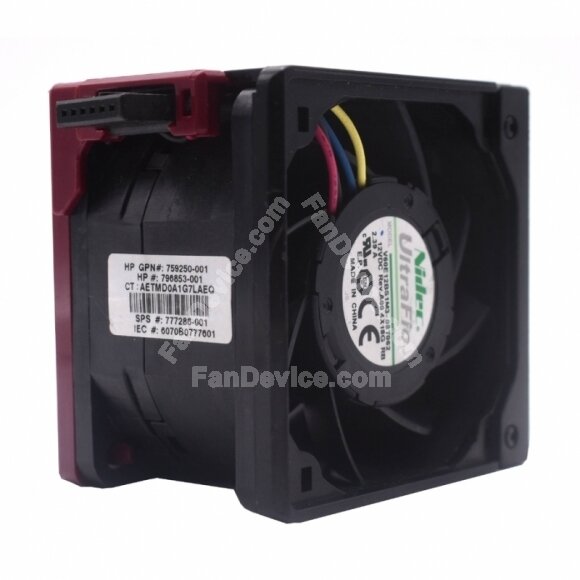 Nidec V60E12BS1M3-08T062 DC 12V 2.39A 4 Wires Axial Cooling Fan