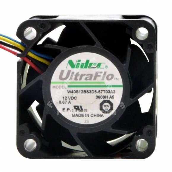 Nidec W40S12BS3D5-57T03A2 DC 12V 0.67A 2 Wires / 3 Wires / 4 Wires Axial Cooling Fan