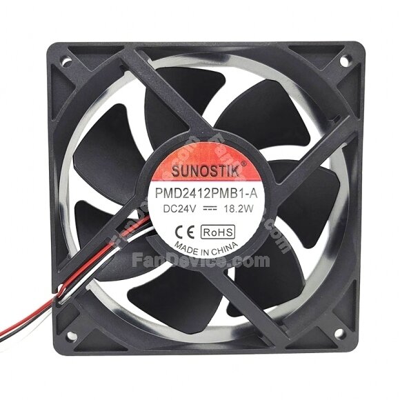 Sunon PMD2412PMB1-A DC 24V 18.2W 2 Wires / 3 Wires Axial Cooling Fan