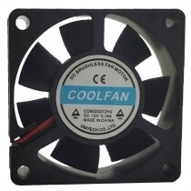 COOLFAN CD6020D12HS DC 12V 0.18A 2 Wires Brushless Axial Cooling Fan