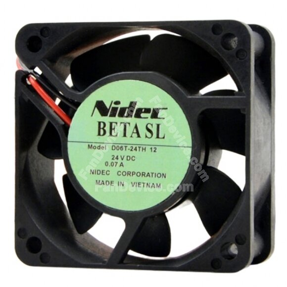 Nidec D06T-24TH 12 DC 24V 0.07A 2 Wires Axial Cooling Fan