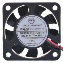 PELKO Motors D4010L24BPCB1-7 DC 24V 0.10A 2 Wires Brushless Axial Cooling Fan