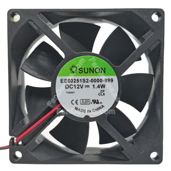 Sunon EE80251S2-0000-999 DC 12V 1.4W 2 Wires Axial Cooling Fan