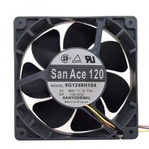 Sanyo Denki 9G1248H104 DC 48V 0.11A 3 Wires Axial Cooling Fan