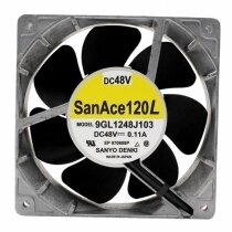 Sanyo Denki 9GL1248J103 DC 48V 0.11A 3 Wires Axial Cooling Fan