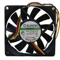 Sunon KDE1208PHV3 DC 12V 1.3W 2 Wires / 3 Wires Axial Cooling Fan