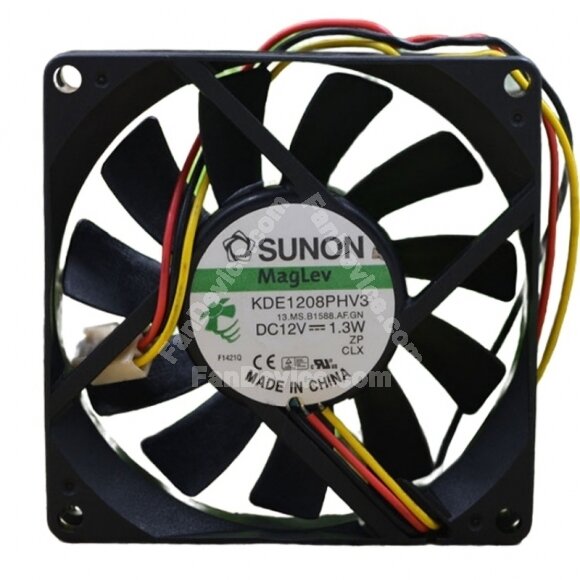 Sunon KDE1208PHV3 DC 12V 1.3W 2 Wires / 3 Wires Axial Cooling Fan