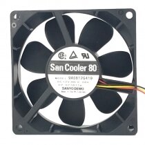 Sanyo Denki 9A0812G419 DC 12V 0.38A 8025 Axial Cooling Fan