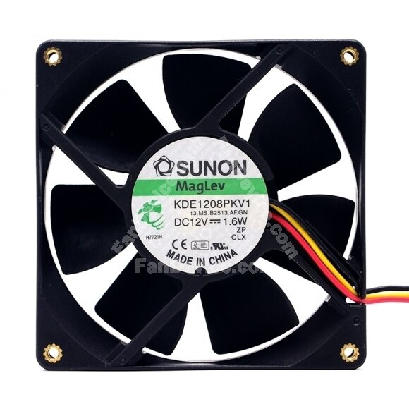 Sunon KDE1208PKV1 13.MS.B2513.AF.GN DC 12V 1.6W 2 Wires / 3 Wires Axial Cooling Fan