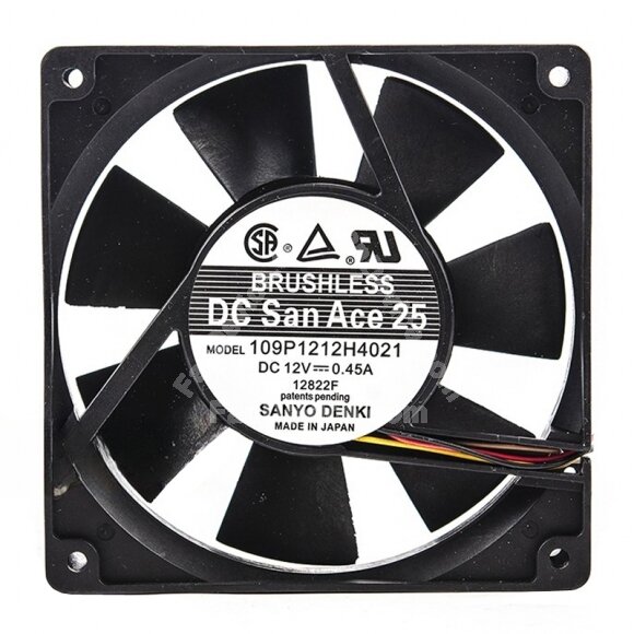 Sanyo Denki DC San Ace 25 109P1212H4021 DC 12V 0.45A 12025 Axial Cooling Fan