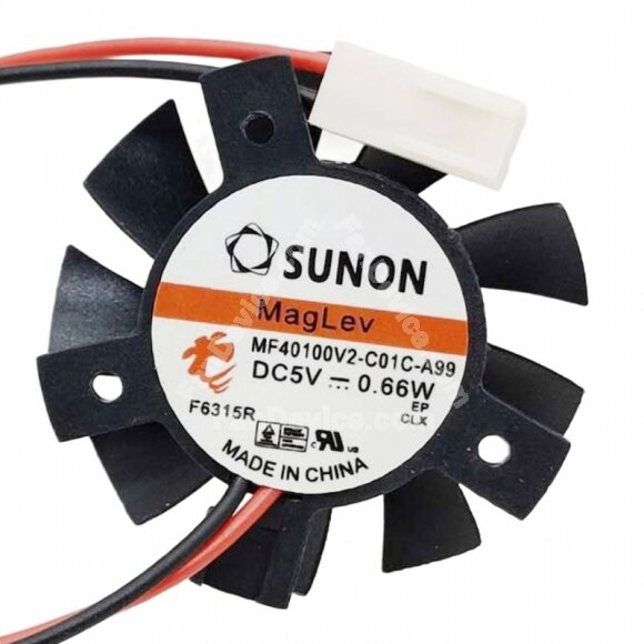 Sunon Maglev MF40100V2-C01C-A99 DC 5V 0.66W 2 Wires Axial Cooling Fan