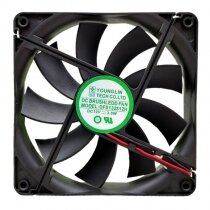 YOUNG LIN DFS132512H DC 12V 3.0W 2 Wires Axial Cooling Fan