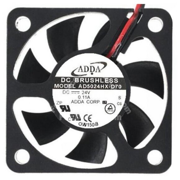 ADDA AD5024HX-D70 DC 24V 0.11A 5015 Brushless Axial Cooling Fan
