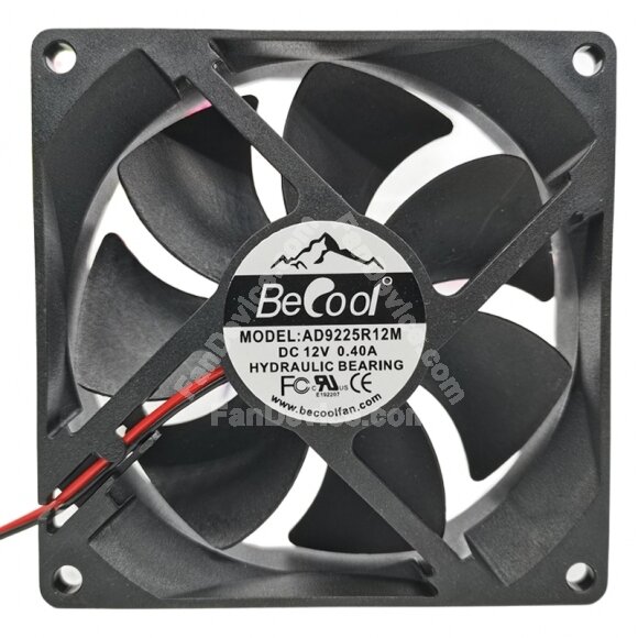 BeCool AD9225R12M DC 12V 0.40A 9225 Hydraulic Bearing Axial Cooling Fan