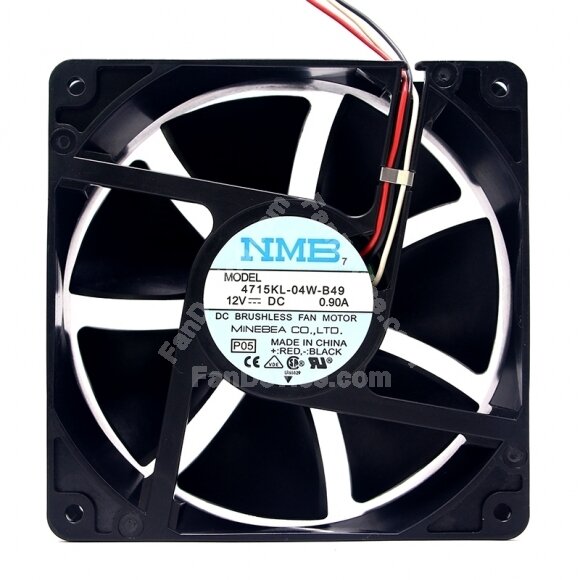 NMB 4715KL-04W-B49 DC 12V 0.90A 2 Wires / 3 Wires / 4 Wires Axial Cooling Fan
