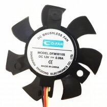 CD-FAN DFM5010S DC 12V 0.08A Brushless Axial Cooling Fan