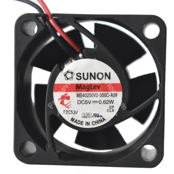 SUNON MB40200V2-000C-A99 DC 5V 0.62W 2 Wires / 3 Wires Axial Cooling Fan