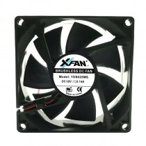 XFAN YD8025MS DC 18V 0.14A 2 Wires Axial Cooling Fan