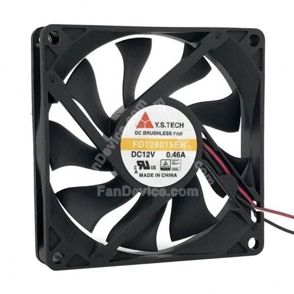 Y.S.TECH FD128015EB DC 12V 0.46A 2 Wires / 3 Wires Axial Cooling Fan